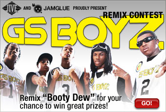 The GS Boyz contest promo tile from the Jamglue homepage