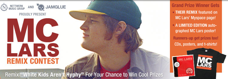 MC Lars “White Kids Aren’t Hyphy” remix contest banner