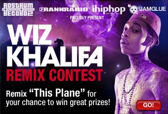The Wiz Khalifa contest promo tile from the Jamglue homepage